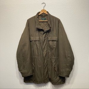 Vintage J. Crew Army Green Puffer Ranch Coat